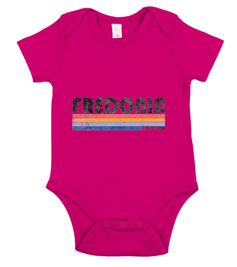 Vintage 1980s Style Fredonia New York T Shirt Short Sleeve Baby One-Piece