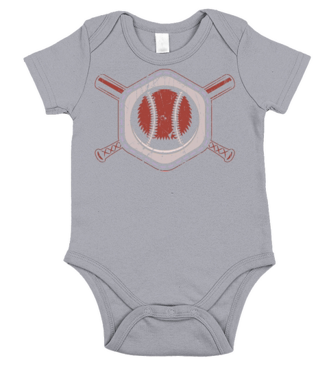 Vintage Baseball Theme Sports Baseball Lover Short Sleeve Baby One-Piece