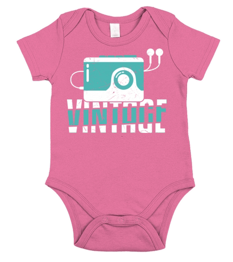 Walkman Artwork Music Player Short Sleeve Baby One-Piece