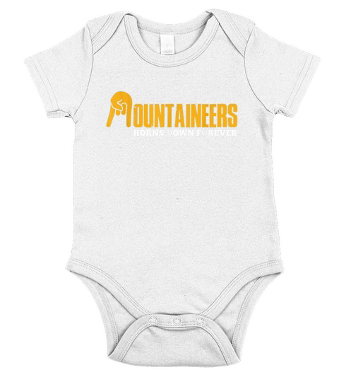 West Virginia Mountaineers Texas Horns Down Short Sleeve Baby One-Piece