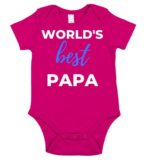 Worlds Best Papa Short Sleeve Baby One-Piece