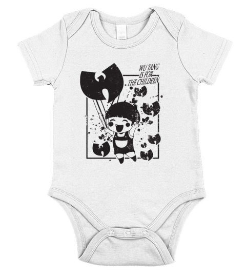 wutang is for the children black Short Sleeve Baby One-Piece