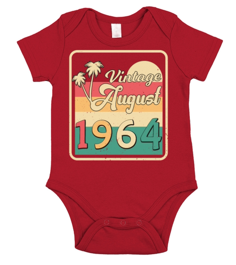 Year Of Construction 1964 In August Short Sleeve Baby One-Piece
