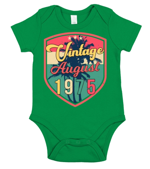 Year Of Construction 1975 In August Short Sleeve Baby One-Piece