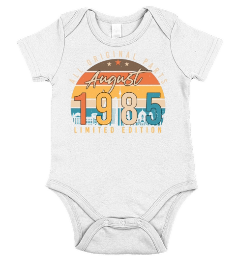 Year Of Construction 1985 In August Short Sleeve Baby One-Piece