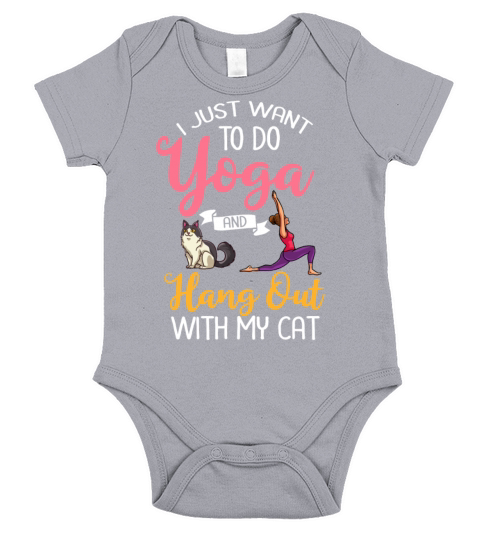 Yoga Cat Beginner Workout Poses Quotes Meditation Short Sleeve Baby One-Piece