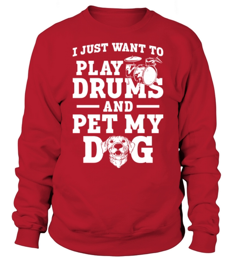 Drummer Drum Set Dog Vintage I Sweatshirt Unisex