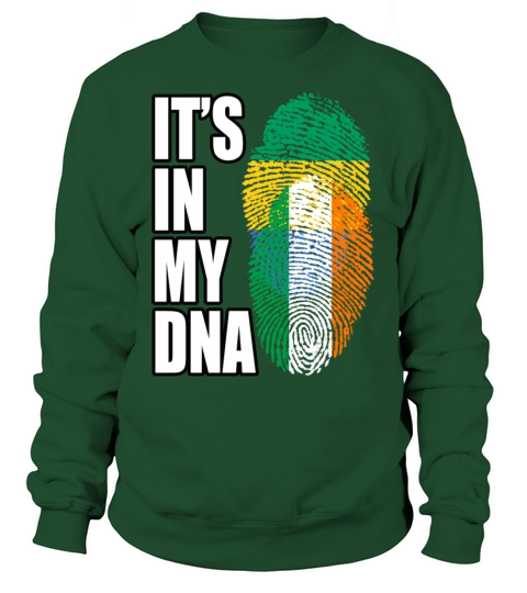 Gambian And Irish Mix Heritage DNA Flag Sweatshirt Unisex