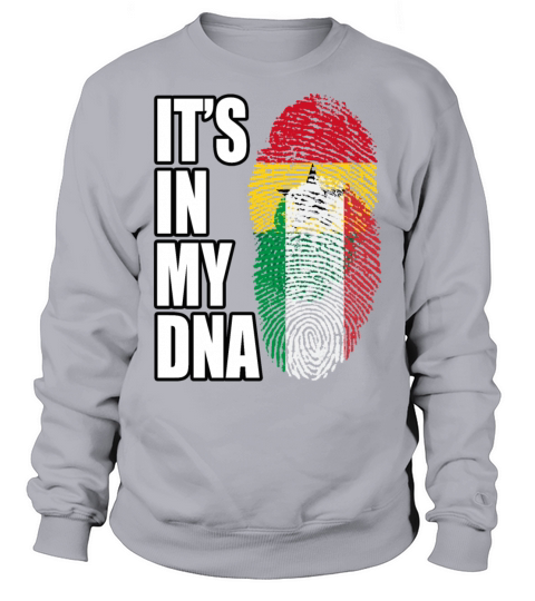 Ghanaian And Italian Mix Heritage DNA Flag Sweatshirt Unisex