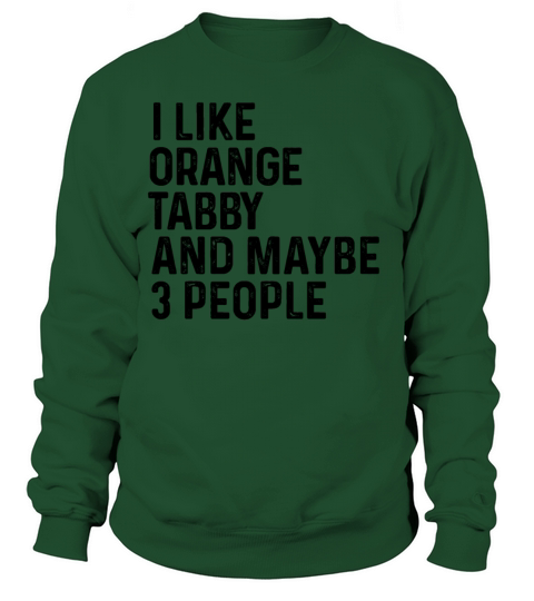 I Like Orange Tabby And Maybe 3 People Funny Cat Sweatshirt Unisex