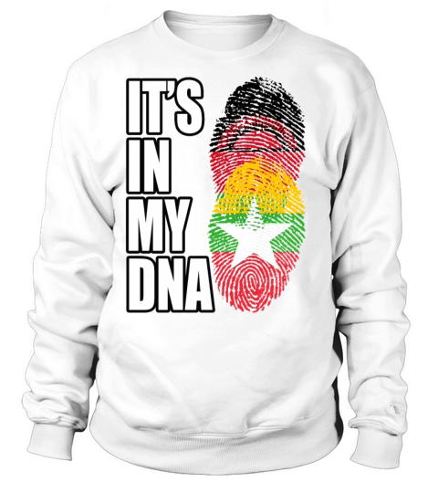 Malawian And Burmese Mix Heritage DNA Flag Sweatshirt Unisex