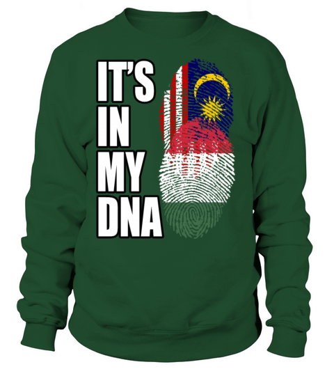 Malaysian And Hungarian Mix Heritage DNA Flag Sweatshirt Unisex