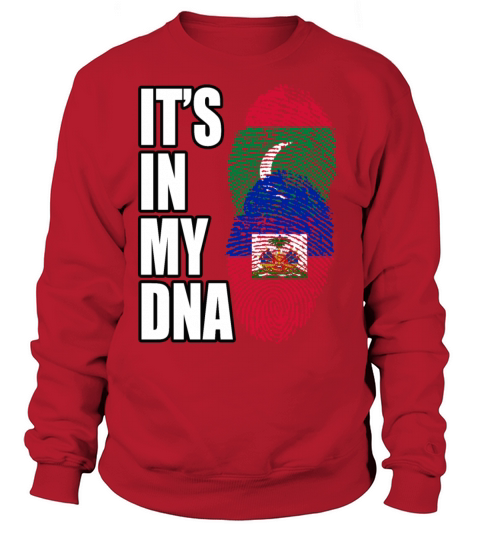 Maldivian And Haitian Mix Heritage DNA Flag Sweatshirt Unisex