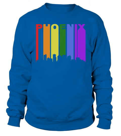 Phoenix Gay Pride Rainbow Cityscape LGBT Sweatshirt Unisex