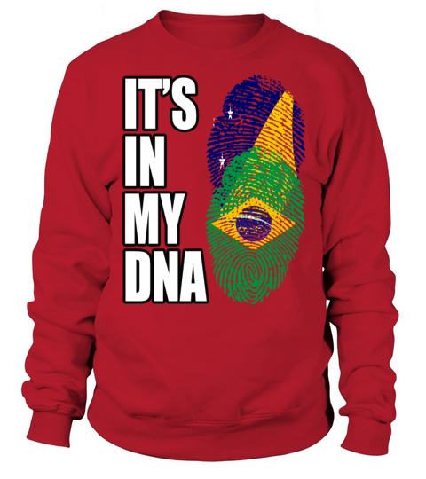 Tokelauan And Brazilian Mix Heritage DNA Flag Sweatshirt Unisex