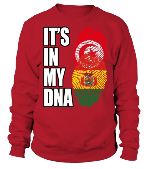 Tunisian And Bolivian Mix Heritage DNA Flag Sweatshirt Unisex