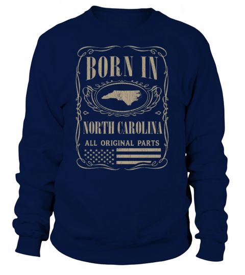 Vintage America US States Born North Carolina Sweatshirt Unisex
