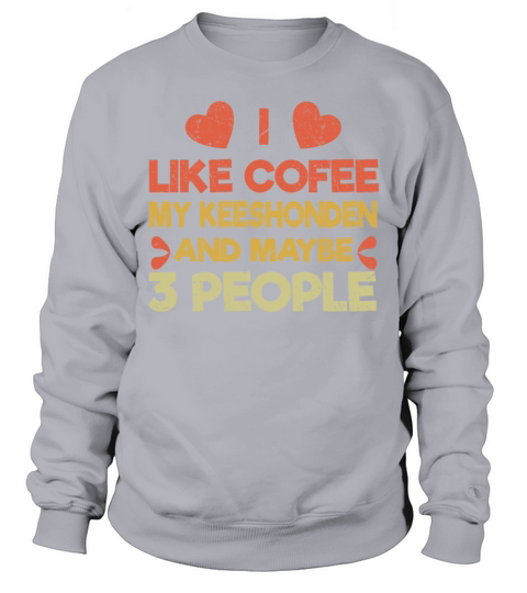 Vintage Pet Dog Like Coffee Love Keeshonden Sweatshirt Unisex