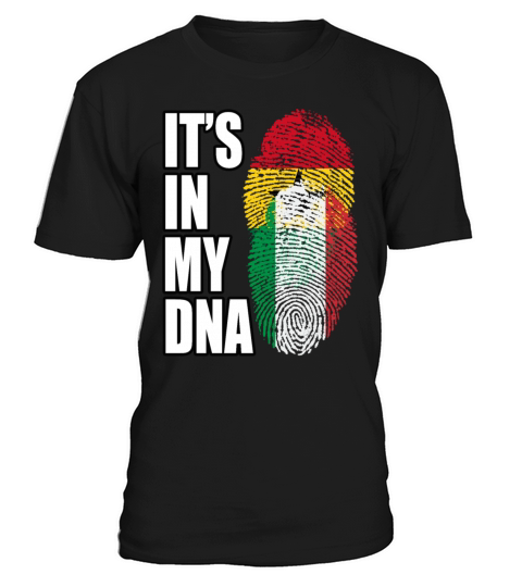 Ghanaian And Italian Mix Heritage DNA Flag T-Shirt Unisex
