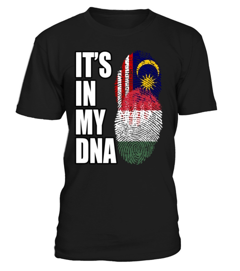Malaysian And Hungarian Mix Heritage DNA Flag T-Shirt Unisex