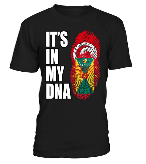 Tunisian And Grenadian Mix Heritage DNA Flag T-Shirt Unisex