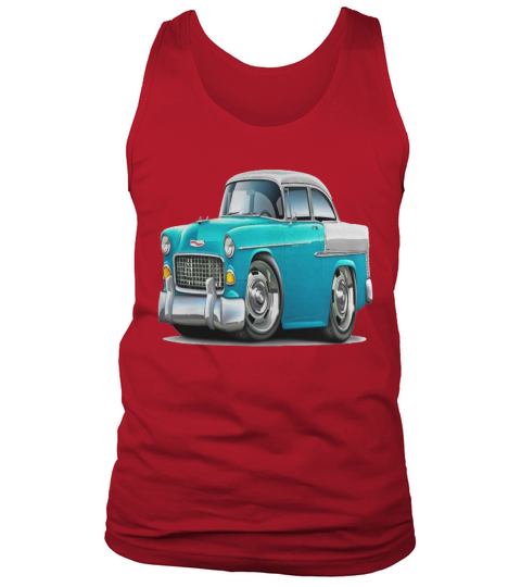 1955 CHEVY BELAIR TURQUOISE CAR MENS PREMIUM Tank Top Unisex