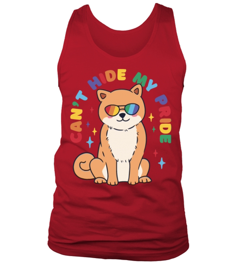 A corgi wearing pride sunglasses Tank Top Unisex