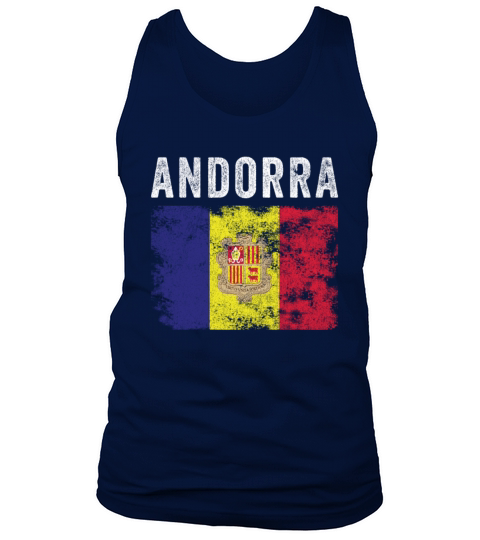 Andorra Flag Distressed - Andorran Flag Tank Top Unisex