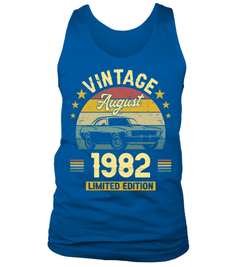 August 1982 40 Years Old Vintage 40th Birthday Tank Top Unisex