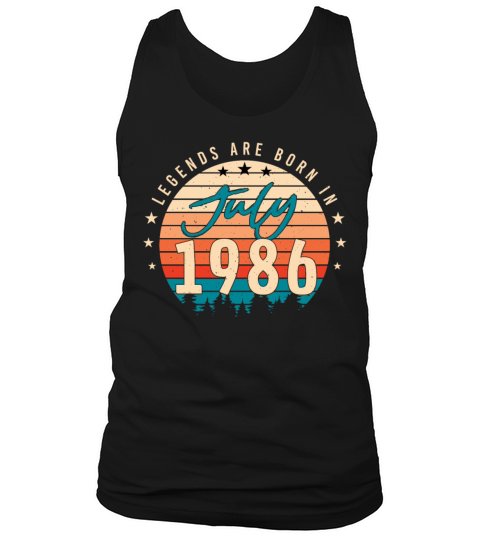 Birth Year 1986 July Tank Top Unisex