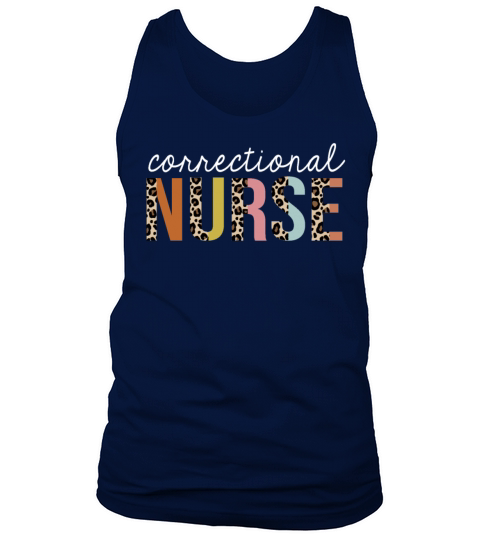 Correctional Nurse Colorful Leopard Print Funny Tank Top Unisex