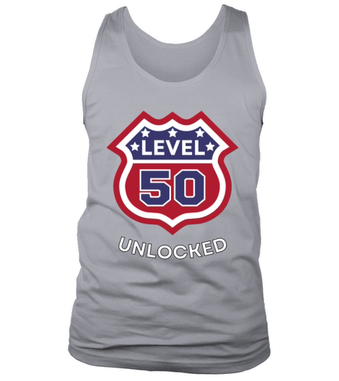 Funny 50th Birthday level 50 unlocked Tank Top Unisex