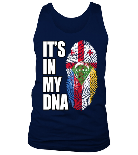 Georgian And Comoran Mix Heritage DNA Flag Tank Top Unisex