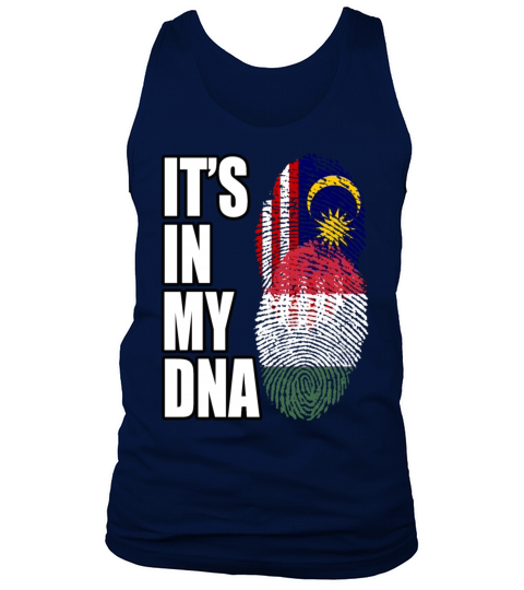 Malaysian And Hungarian Mix Heritage DNA Flag Tank Top Unisex