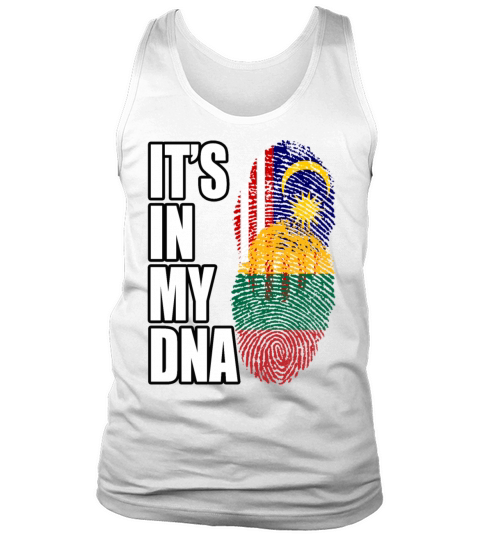 Malaysian And Lithuanian Mix Heritage DNA Flag Tank Top Unisex