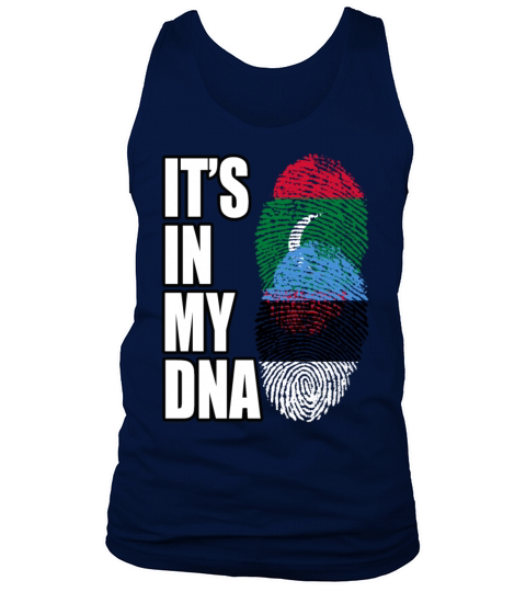 Maldivian And Estonian Mix Heritage DNA Flag Tank Top Unisex