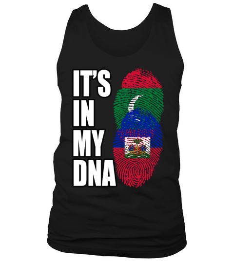 Maldivian And Haitian Mix Heritage DNA Flag Tank Top Unisex
