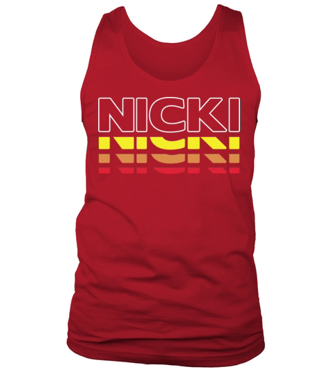 Nicki First Name Funny Vintage Sunset Nicki Tank Top Unisex