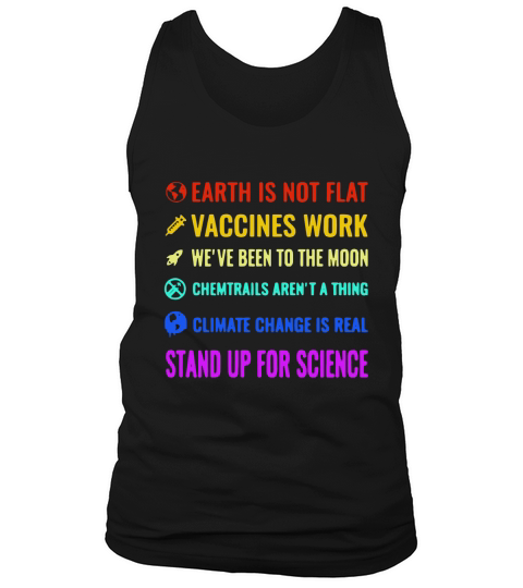 Official LGBT Earth is not flat vaccines work we ‘ve been to the moon Tank Top Unisex