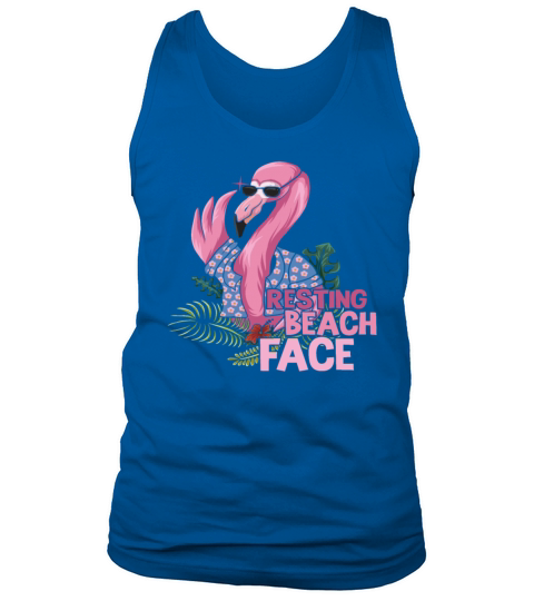 Resting Beach Face Flamingo Tank Top Unisex