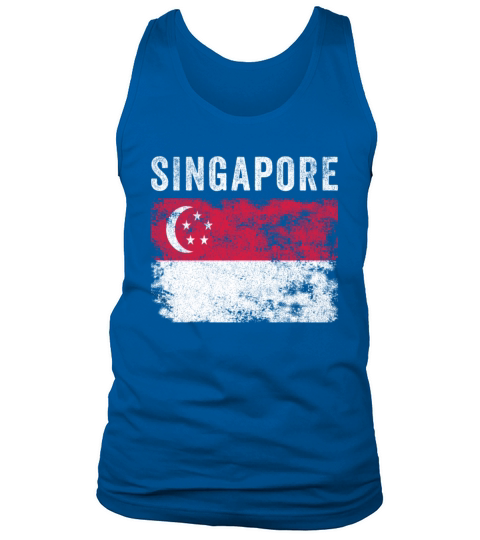 Singapore Flag Vintage Singaporean Flag Tank Top Unisex