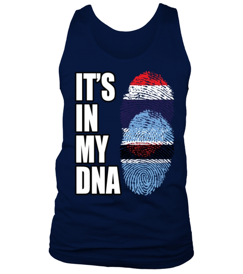 Thai And Botswanan Vintage Heritage DNA Flag Tank Top Unisex