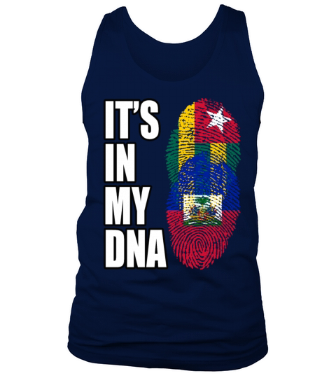 Togolese And Haitian Mix Heritage DNA Flag Tank Top Unisex