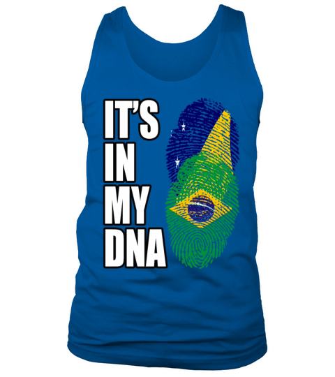 Tokelauan And Brazilian Mix Heritage DNA Flag Tank Top Unisex
