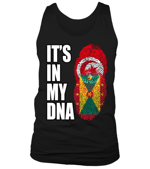 Tunisian And Grenadian Mix Heritage DNA Flag Tank Top Unisex