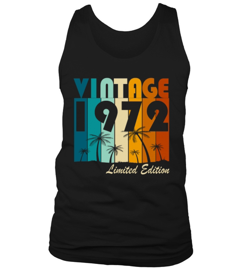 Vintage 1972 Vintage Retro Birthday Gift Tank Top Unisex