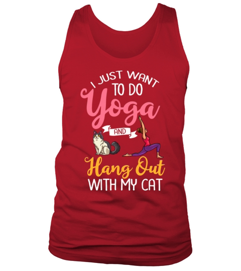 Yoga Cat Beginner Workout Poses Quotes Meditation Tank Top Unisex