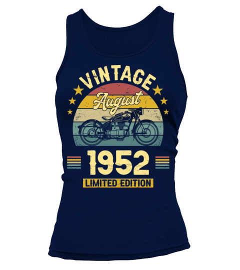 August 1952 70 Years Old Vintage 70th Birthday Tank top Woman