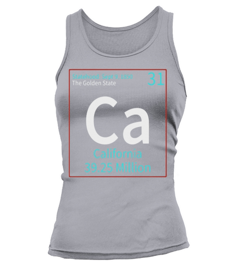 California Periodic Table State T-Shirt Tank top Woman