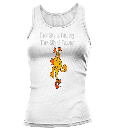 funny rubber chicken sky falling cartoon Tank top Woman